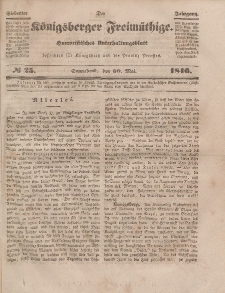 Der Königsberger Freimüthige, Nr. 25 Sonnabend, 30 Mai 1846