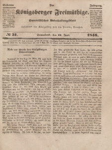 Der Königsberger Freimüthige, Nr. 31 Sonnabend, 13 Juni 1846