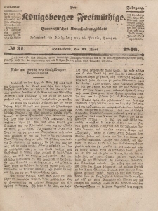 Der Königsberger Freimüthige, Nr. 31 Sonnabend, 13 Juni 1846