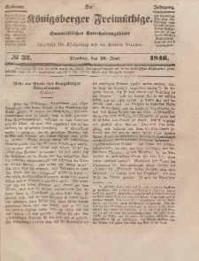 Der Königsberger Freimüthige, Nr. 32 Dienstag, 16 Juni 1846