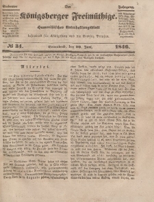 Der Königsberger Freimüthige, Nr. 34 Sonnabend, 20 Juni 1846