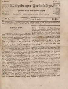 Der Königsberger Freimüthige, Nr. 2 Sonnabend, 4 Juli 1846