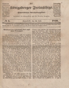 Der Königsberger Freimüthige, Nr. 5 Sonnabend, 11 Juli 1846