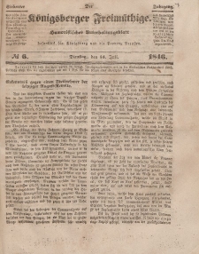 Der Königsberger Freimüthige, Nr. 6 Dienstag, 14 Juli 1846