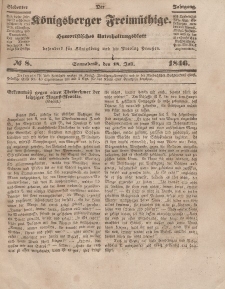 Der Königsberger Freimüthige, Nr. 8 Sonnabend, 18 Juli 1846