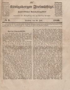 Der Königsberger Freimüthige, Nr. 9 Dienstag, 21 Juli 1846