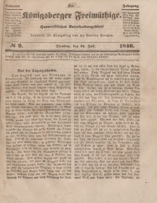Der Königsberger Freimüthige, Nr. 9 Dienstag, 21 Juli 1846