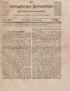 Der Königsberger Freimüthige, Nr. 10 Donnerstag, 23 Juli 1846