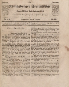 Der Königsberger Freimüthige, Nr. 14 Sonnabend, 1 August 1846