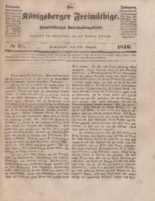 Der Königsberger Freimüthige, Nr. 26 Sonnabend, 29 August 1846