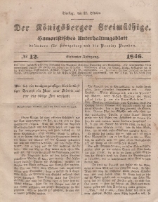 Der Königsberger Freimüthige, Nr. 12 Dienstag, 27 Oktober 1846