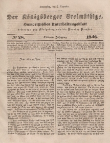 Der Königsberger Freimüthige, Nr. 28 Donnerstag, 3 Dezember 1846