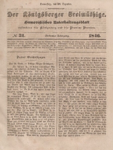 Der Königsberger Freimüthige, Nr. 31 Donnerstag, 10 Dezember 1846
