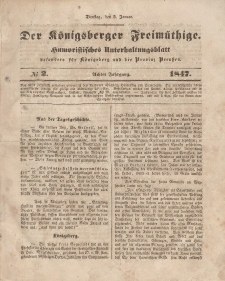 Der Königsberger Freimüthige, Nr. 2 Dienstag, 5 Januar 1847