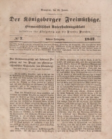 Der Königsberger Freimüthige, Nr. 7 Sonnabend, 16 Januar 1847