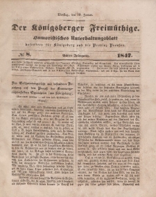Der Königsberger Freimüthige, Nr. 8 Dienstag, 19 Januar 1847