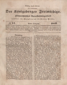 Der Königsberger Freimüthige, Nr. 14 Dienstag, 2 Februar 1847