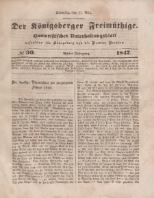 Der Königsberger Freimüthige, Nr. 30 Donnerstag, 11 März 1847