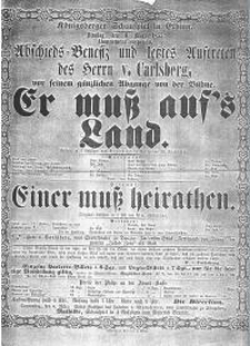 Einer muss heirathen - Alexander Wilhelmi