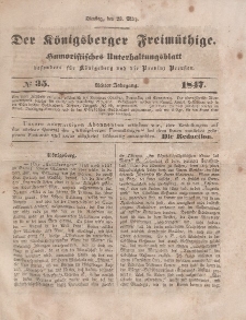 Der Königsberger Freimüthige, Nr. 35 Dienstag, 23 März 1847