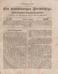 Der Königsberger Freimüthige, Nr. 54 Donnerstag, 6 Mai 1847