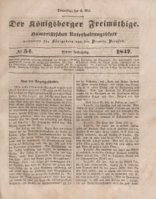 Der Königsberger Freimüthige, Nr. 54 Donnerstag, 6 Mai 1847