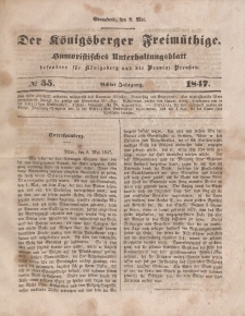 Der Königsberger Freimüthige, Nr. 55 Sonnabend, 8 Mai 1847