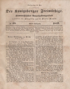 Der Königsberger Freimüthige, Nr. 58 Dienstag, 18 Mai 1847