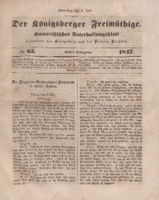 Der Königsberger Freimüthige, Nr. 65 Donnerstag, 3 Juni 1847
