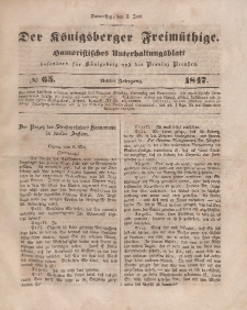 Der Königsberger Freimüthige, Nr. 65 Donnerstag, 3 Juni 1847