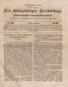 Der Königsberger Freimüthige, Nr. 95 Donnerstag, 12 August 1847