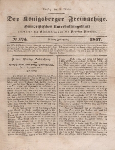 Der Königsberger Freimüthige, Nr. 124 Dienstag, 19 Oktober 1847