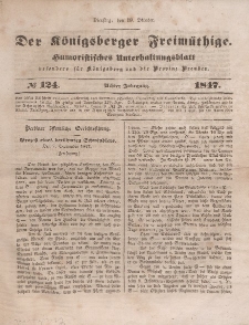 Der Königsberger Freimüthige, Nr. 124 Dienstag, 19 Oktober 1847