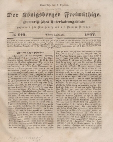 Der Königsberger Freimüthige, Nr. 146 Donnerstag, 9 Dezember 1847