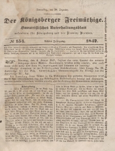 Der Königsberger Freimüthige, Nr. 154 Donnerstag, 30 Dezember 1847