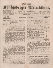 Der neue Königsberger Freimüthige, Nr. 51 Sonnabend, 26 Juni 1852