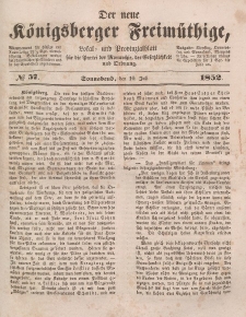 Der neue Königsberger Freimüthige, Nr. 57 Sonnabend, 10 Juli 1852