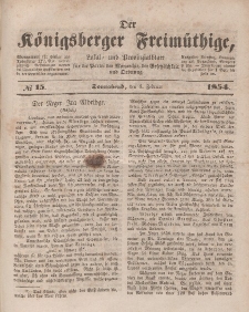Der Königsberger Freimüthige, Nr. 15 Sonnabend, 4 Februar 1854