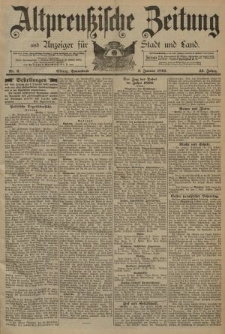 Altpreussische Zeitung, Nr. 2 Sonnabend 3 Januar 1891, 43. Jahrgang