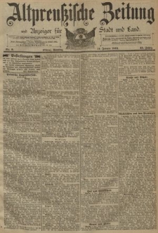 Altpreussische Zeitung, Nr. 9 Sonntag 11 Januar 1891, 43. Jahrgang