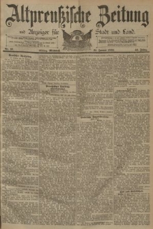 Altpreussische Zeitung, Nr. 17 Mittwoch 21 Januar 1891, 43. Jahrgang