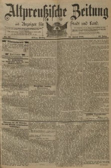 Altpreussische Zeitung, Nr. 19 Freitag 23 Januar 1891, 43. Jahrgang