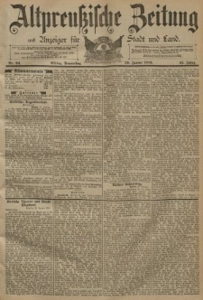 Altpreussische Zeitung, Nr. 24 Donnerstag 29 Januar 1891, 43. Jahrgang