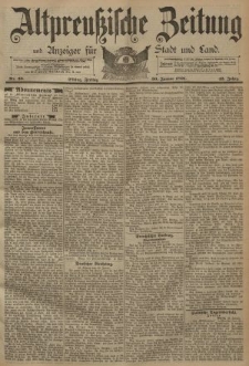 Altpreussische Zeitung, Nr. 25 Freitag 30 Januar 1891, 43. Jahrgang