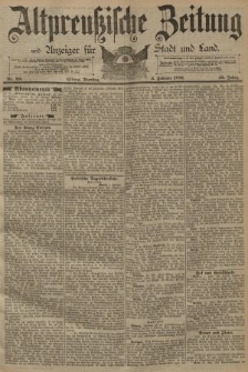 Altpreussische Zeitung, Nr. 28 Dienstag 3 Februar 1891, 43. Jahrgang