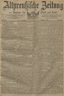 Altpreussische Zeitung, Nr. 35 Mittwoch 11 Februar 1891, 43. Jahrgang