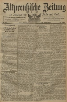 Altpreussische Zeitung, Nr. 46 Dienstag 24 Februar 1891, 43. Jahrgang