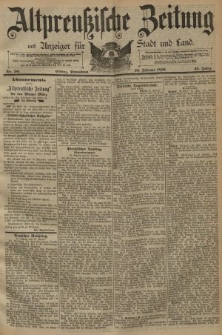 Altpreussische Zeitung, Nr. 50 Sonnabend 28 Februar 1891, 43. Jahrgang