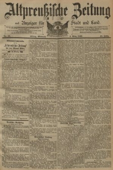 Altpreussische Zeitung, Nr. 53 Mittwoch 4 März 1891, 43. Jahrgang