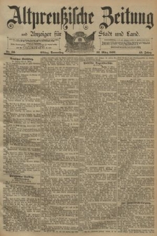 Altpreussische Zeitung, Nr. 60 Donnerstag 12 März 1891, 43. Jahrgang